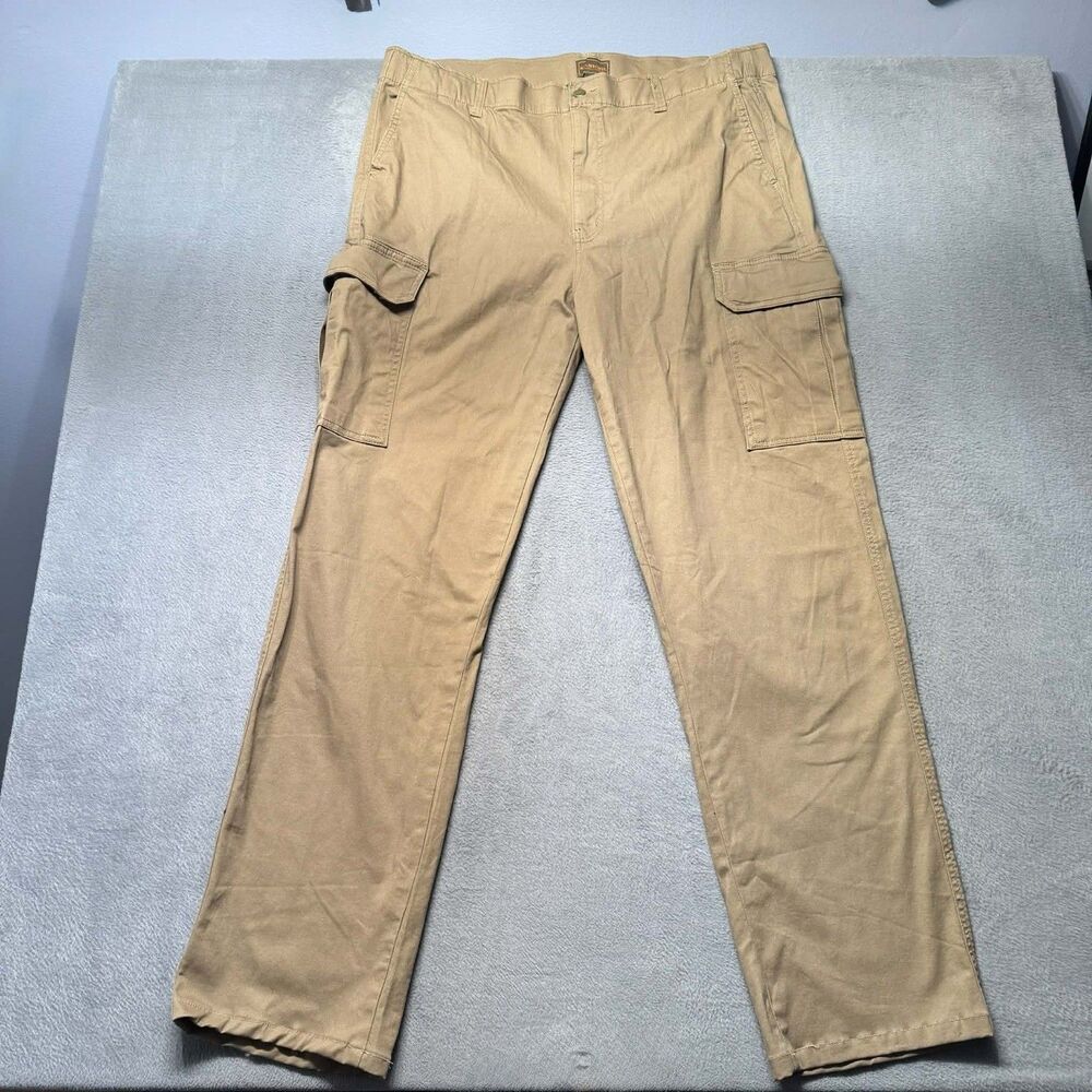 Boulder Creek Mens 40 Tall Cargo Pants Khaki Stretch Outdoor Workwear Hiking EUC